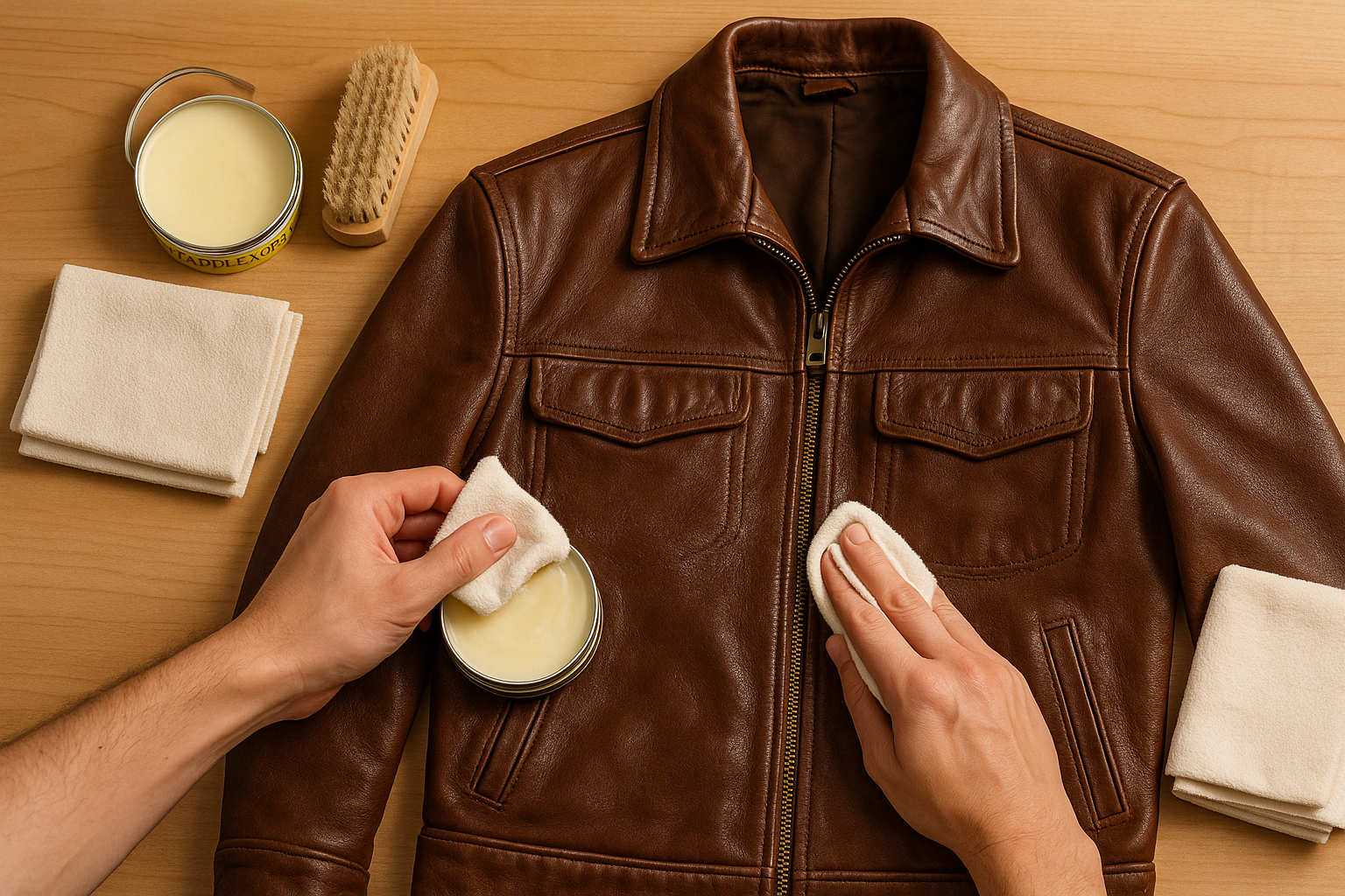 Correct use of saddle soap on jackets